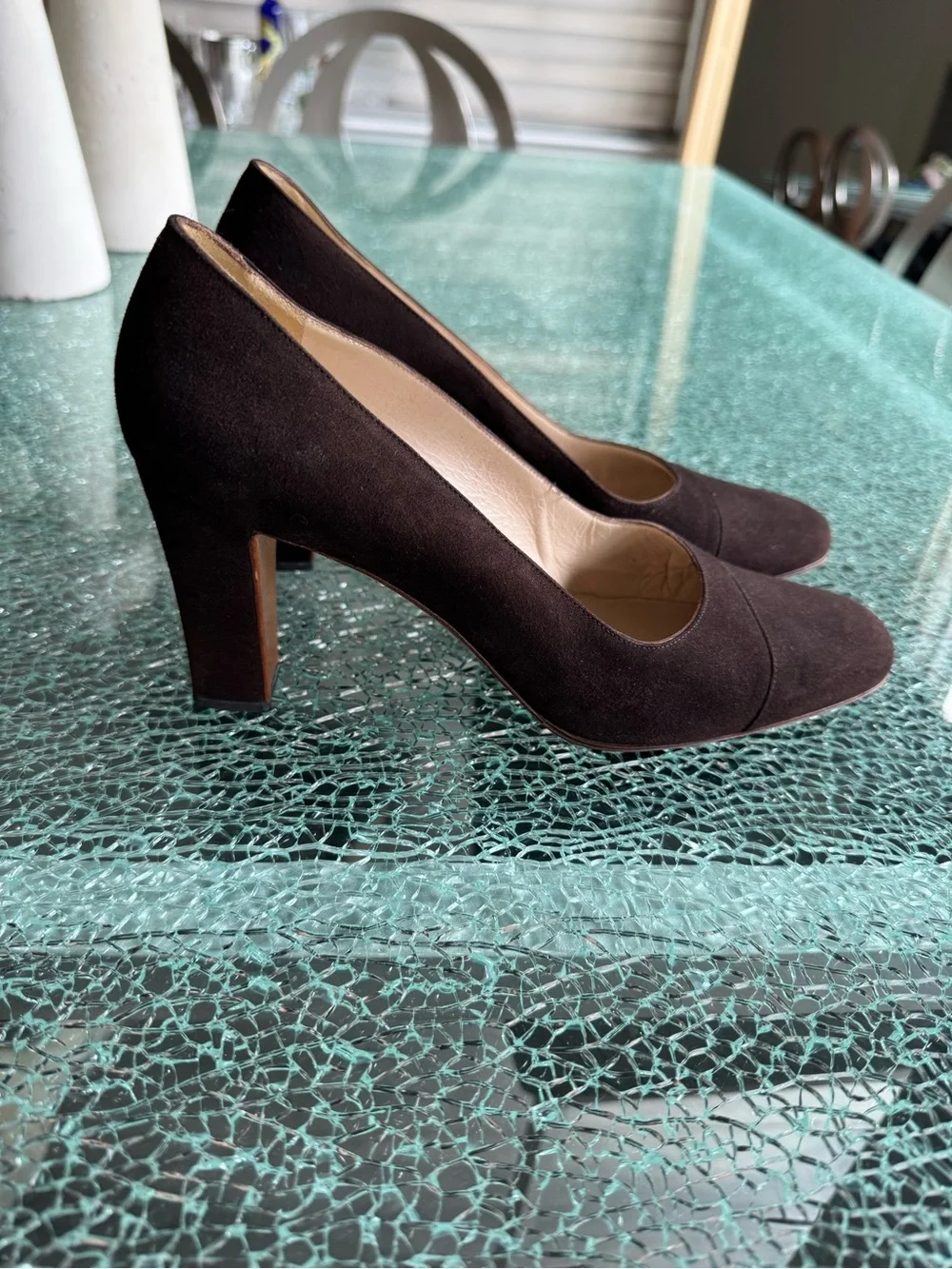 Chanel‎ Women's Brown Suede Pumps 39
